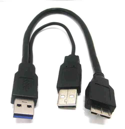 USB 3.0 AM to Micro BM (External Hard Disk) + USB AM Short Cable